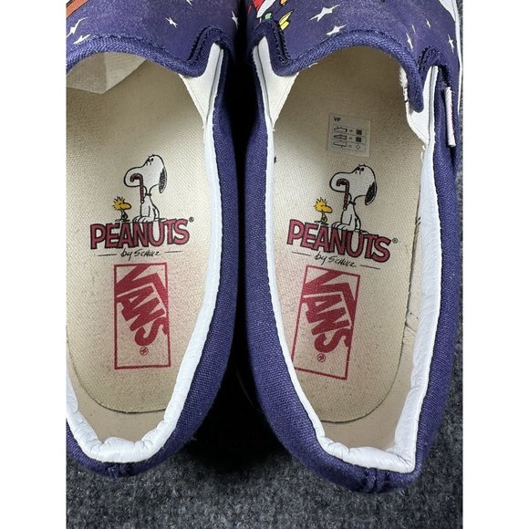 Vans Slip On Peanuts Christmas Tree Charlie Brown Snoopy Men's 8.0 Women's 9.5 - Picture 10 of 12